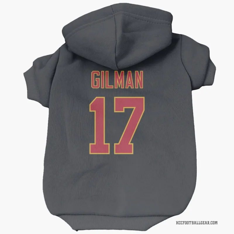 Alohi Gilman  Black Kansas City Chiefs  Cat & Dog Pet Hoodie