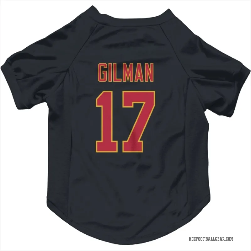 Alohi Gilman  Black Kansas City Chiefs  Cat & Dog Pet Jersey