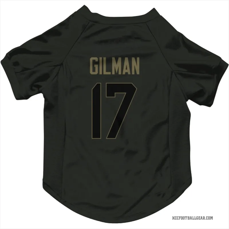 Alohi Gilman  Black Kansas City Chiefs  Service Cat & Dog Pet Jersey