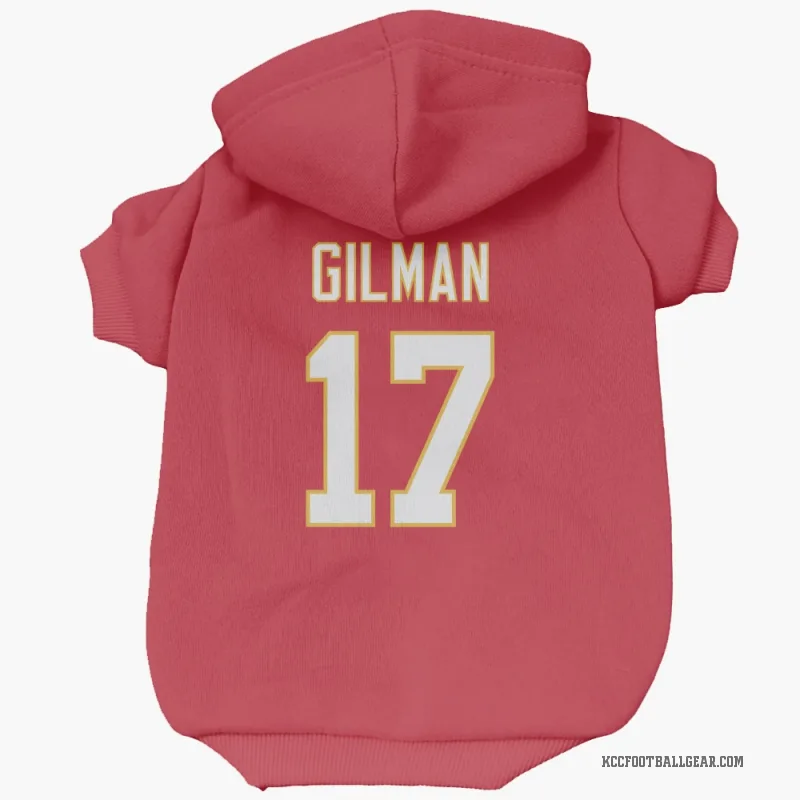 Alohi Gilman  Red Kansas City Chiefs  Cat & Dog Pet Hoodie