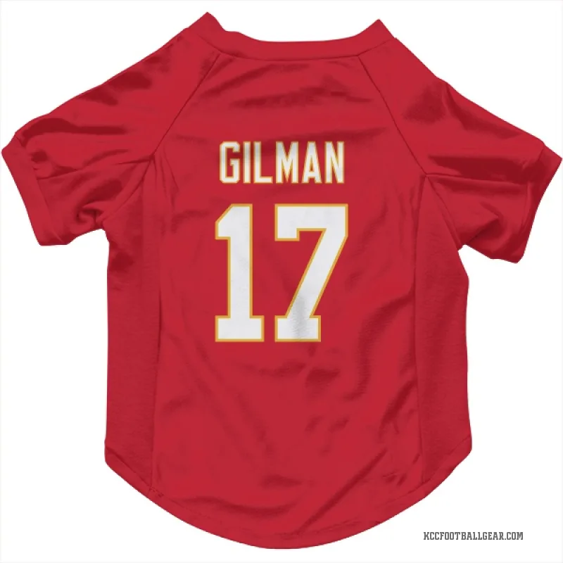 Alohi Gilman  Red Kansas City Chiefs  Cat & Dog Pet Jersey