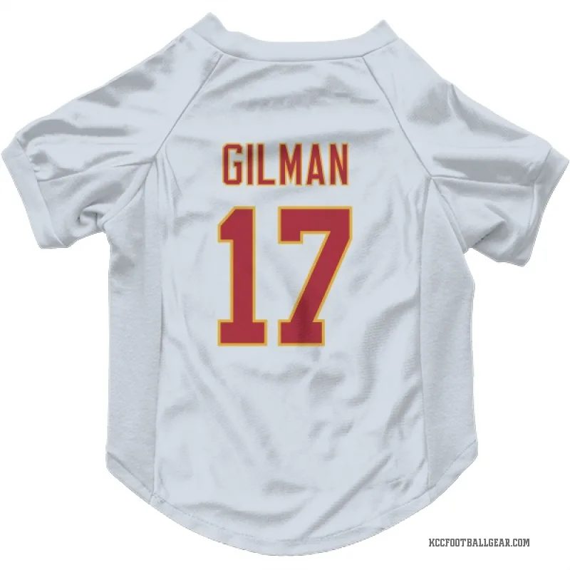 Alohi Gilman  White Kansas City Chiefs  Cat & Dog Pet Jersey