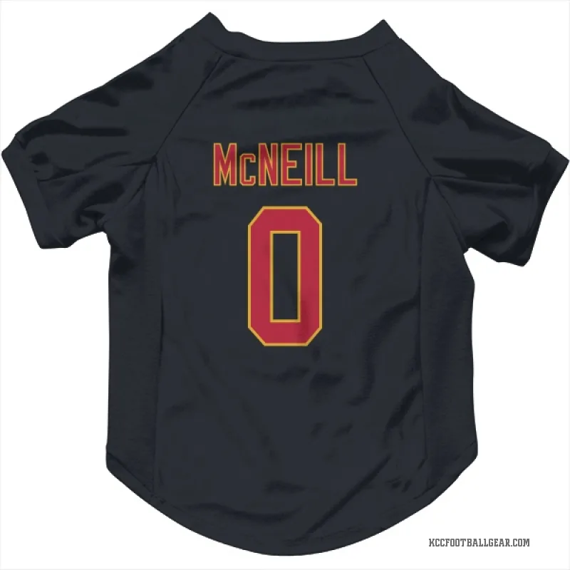 Amari McNeill  Black Kansas City Chiefs  Cat & Dog Pet Jersey