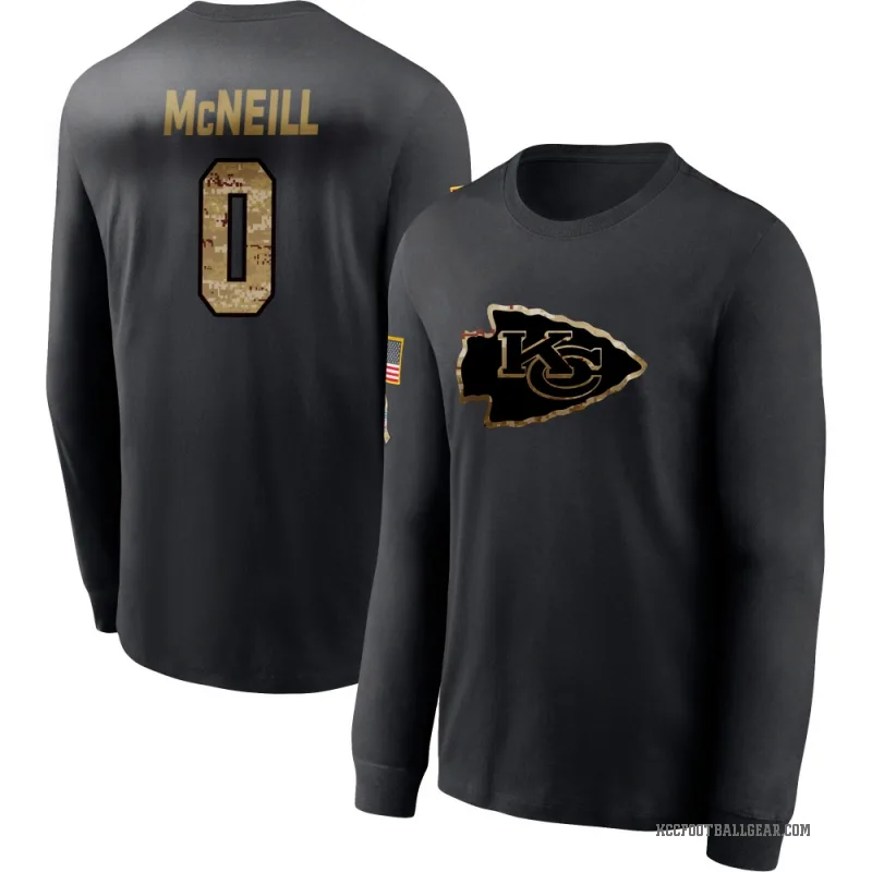 Amari McNeill Men's Black Kansas City Chiefs 2020 Salute To Service Sideline Performance Long Sleeve T-Shirt