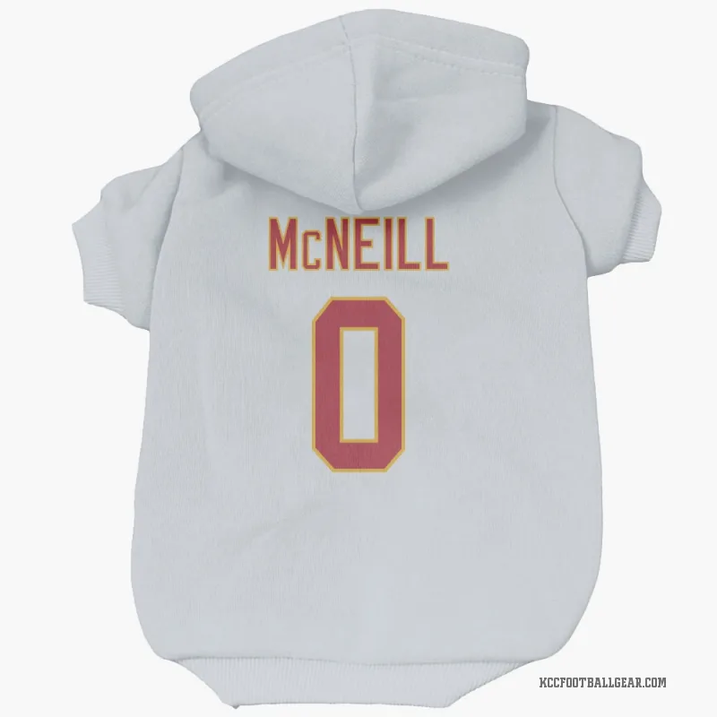 Amari McNeill  White Kansas City Chiefs  Cat & Dog Pet Hoodie