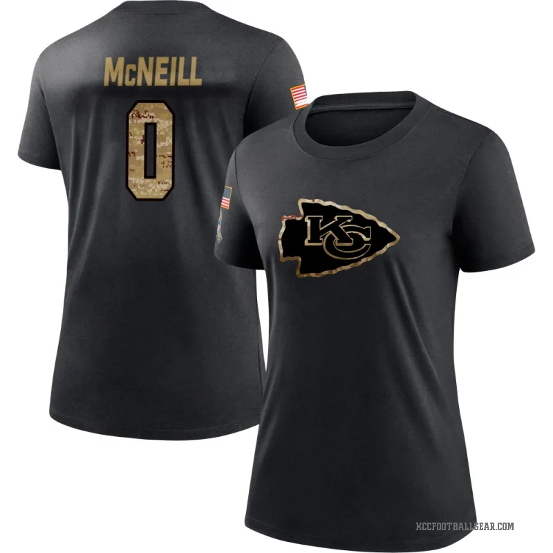 Amari McNeill Women's Black Kansas City Chiefs 2020 Salute To Service Performance T-Shirt