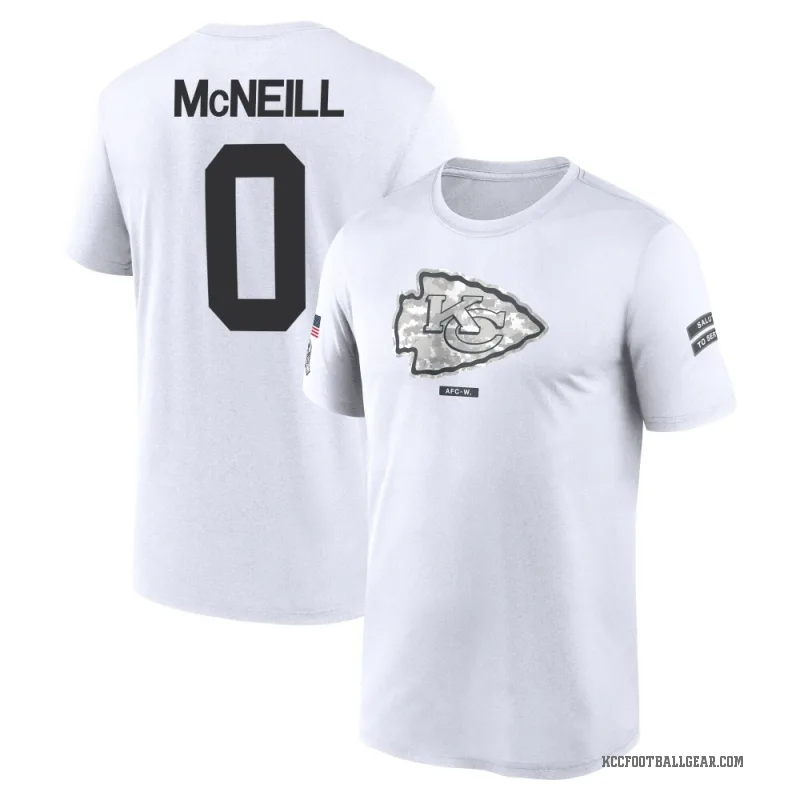Amari McNeill Youth White Kansas City Chiefs 2024 Salute to Service Performance T-Shirt