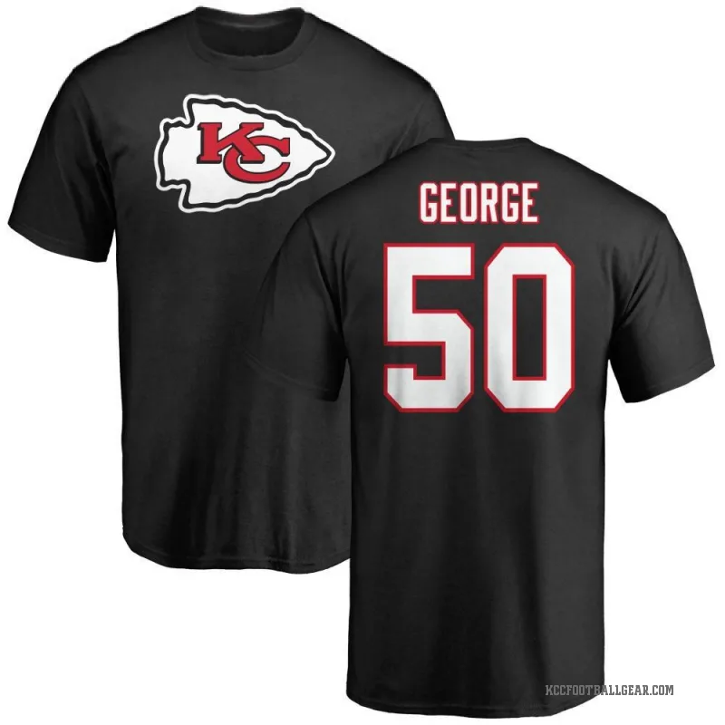 Brandon George Youth Black Kansas City Chiefs Logo T-Shirt -