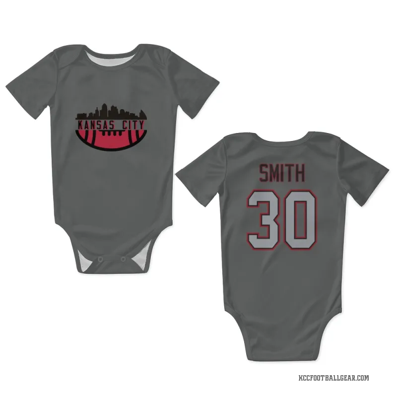 Brashard Smith Charcoal Kansas City Chiefs Newborn & Infant Bodysuit