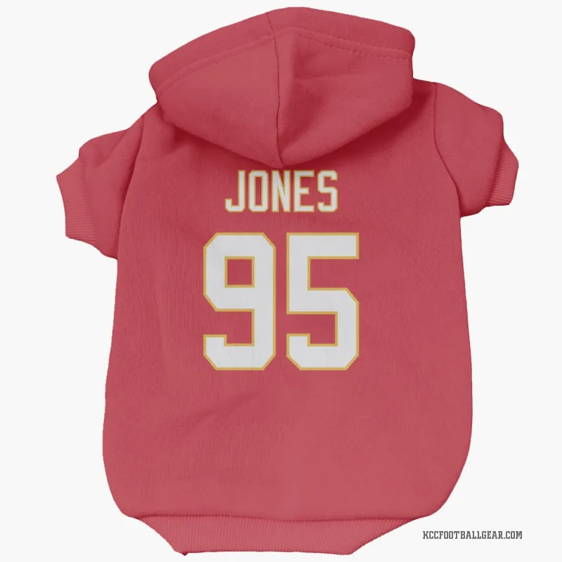 Chris Jones  Red Kansas City Chiefs  Cat & Dog Pet Hoodie