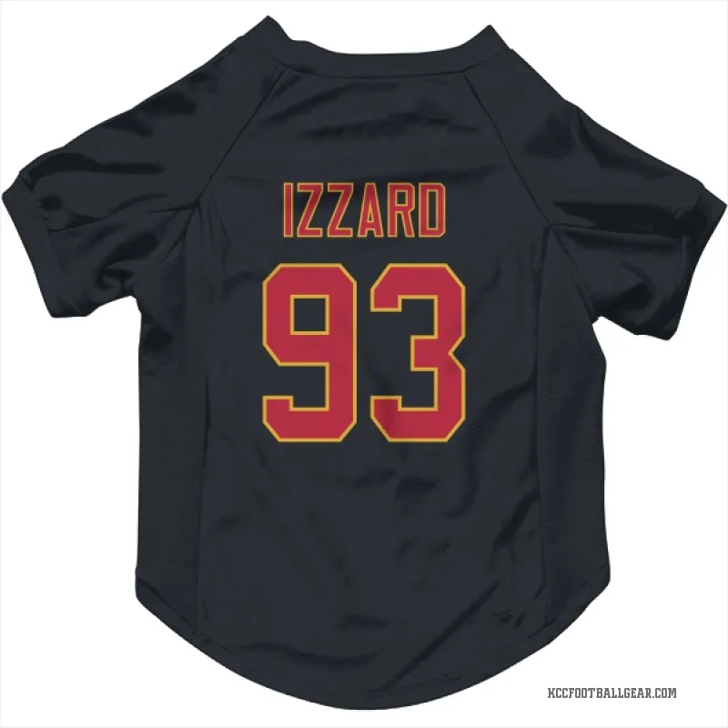 Coziah Izzard Black Kansas City Chiefs Cat & Dog Pet Jersey
