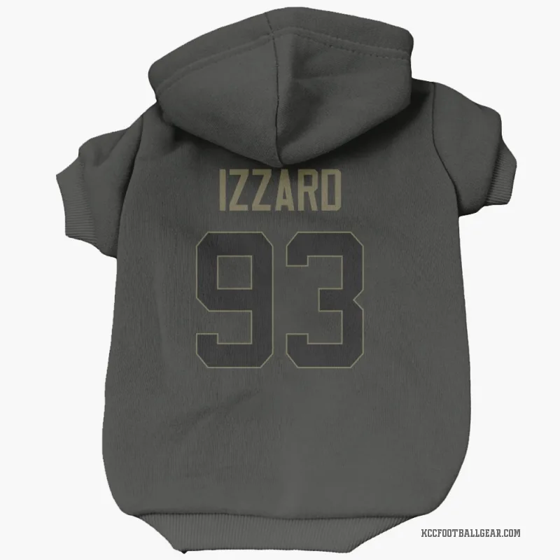 Coziah Izzard Black Kansas City Chiefs Service Cat & Dog Pet Hoodie