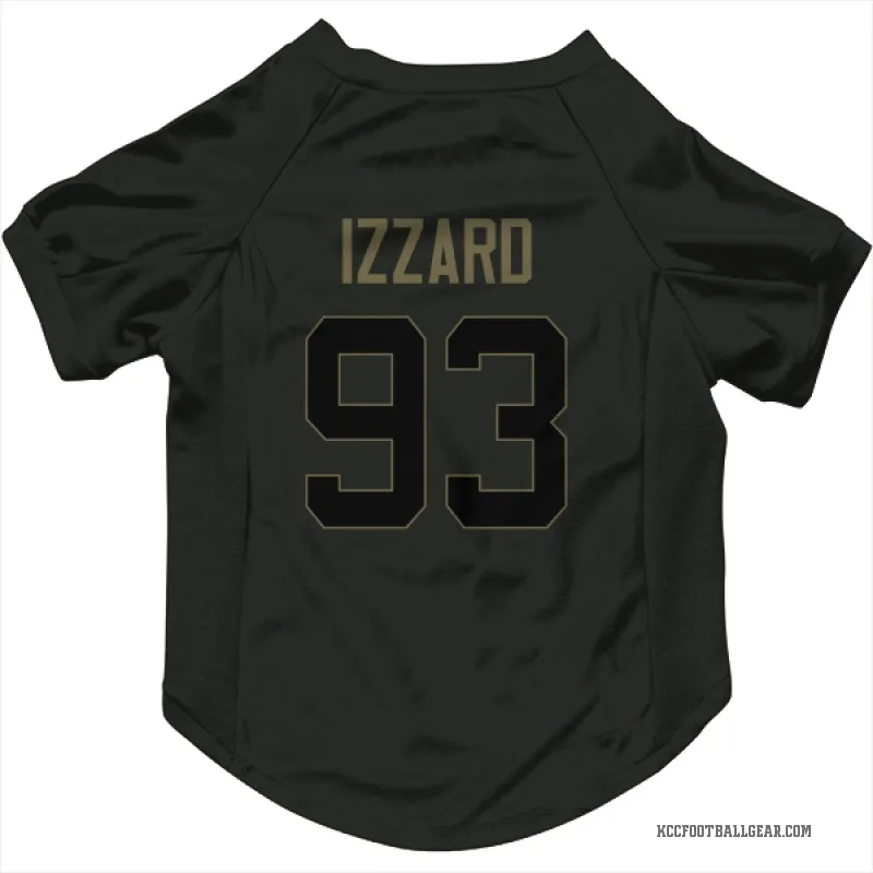 Coziah Izzard Black Kansas City Chiefs Service Cat & Dog Pet Jersey