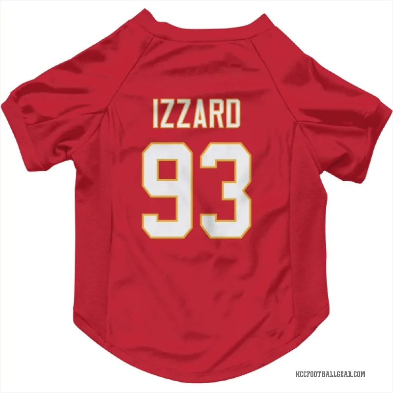 Coziah Izzard Red Kansas City Chiefs Cat & Dog Pet Jersey