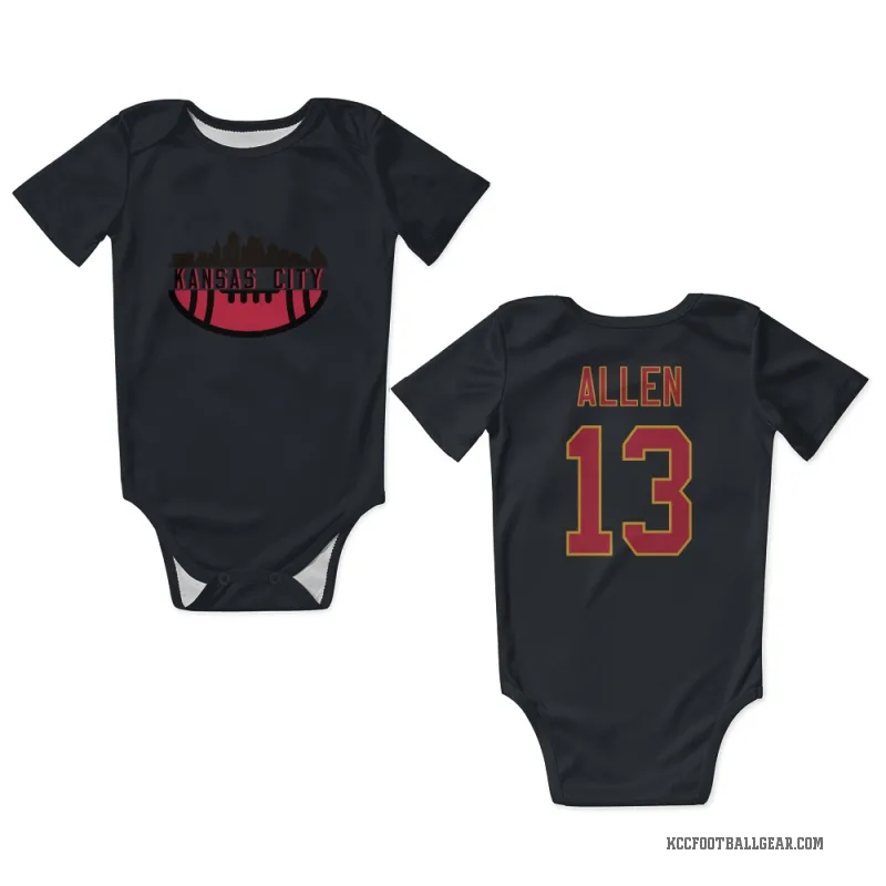 Cyrus Allen  Black Kansas City Chiefs  Newborn & Infant Bodysuit