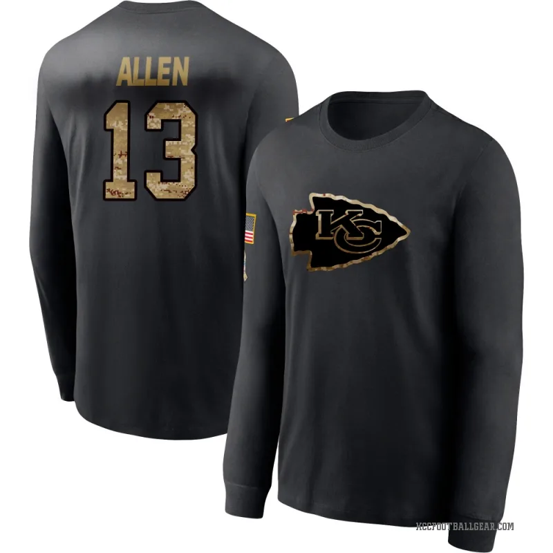 Cyrus Allen Men's Black Kansas City Chiefs 2020 Salute To Service Sideline Performance Long Sleeve T-Shirt