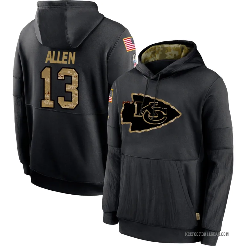 Cyrus Allen Men's Black Kansas City Chiefs 2020 Salute to Service Sideline Performance Pullover Hoodie