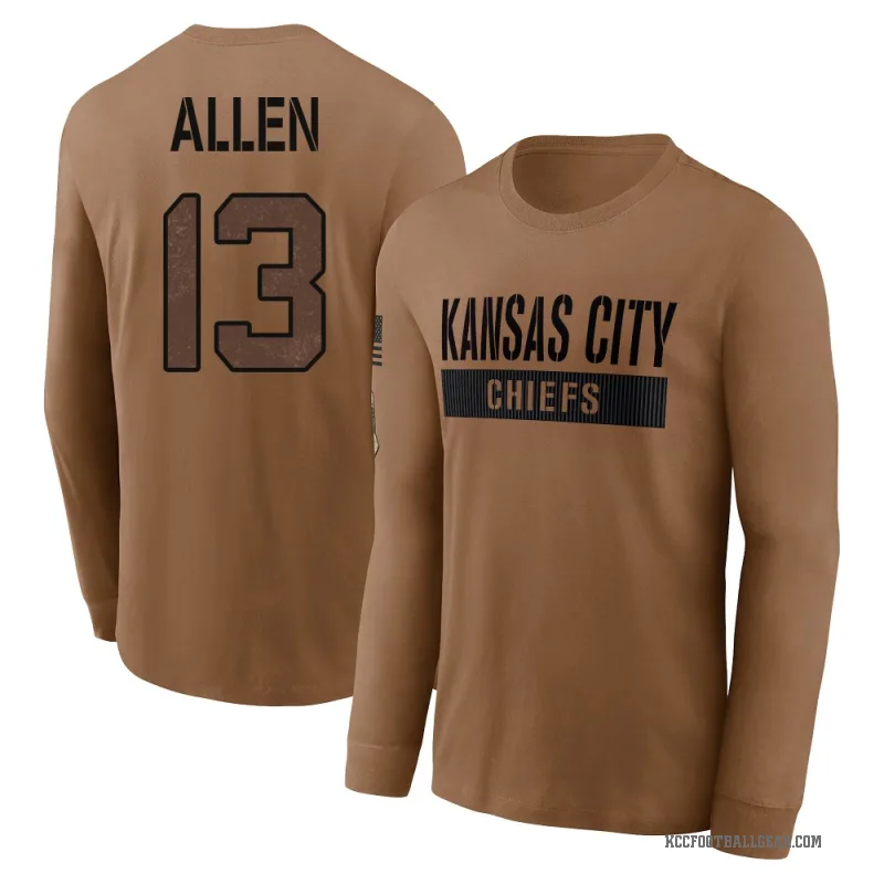 Cyrus Allen Men's Brown Kansas City Chiefs 2023 Salute To Service Long Sleeve T-Shirt