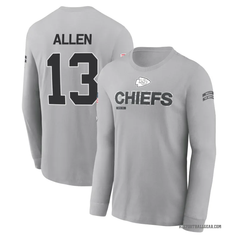 Cyrus Allen Men's Gray Kansas City Chiefs 2024 Salute to Service Long Sleeve T-Shirt