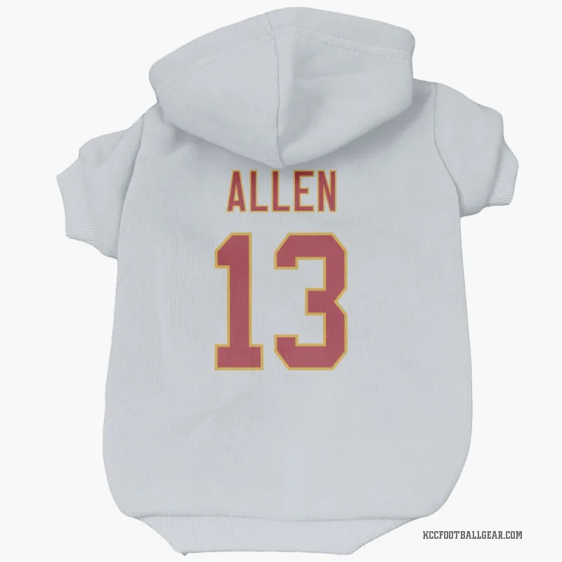 Cyrus Allen  White Kansas City Chiefs  Cat & Dog Pet Hoodie
