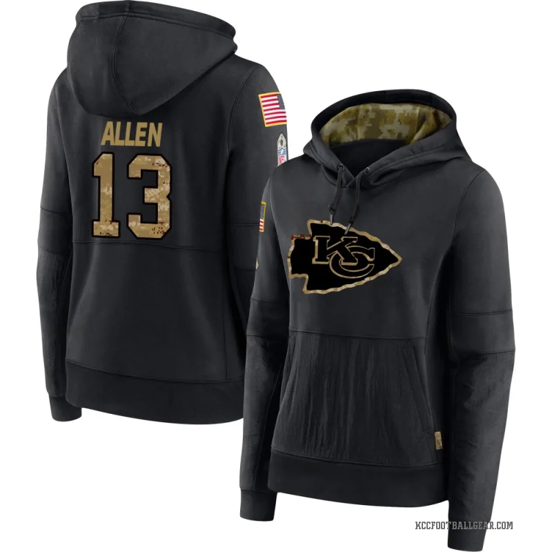 Cyrus Allen Women's Black Kansas City Chiefs 2020 Salute to Service Sideline Performance Pullover Hoodie