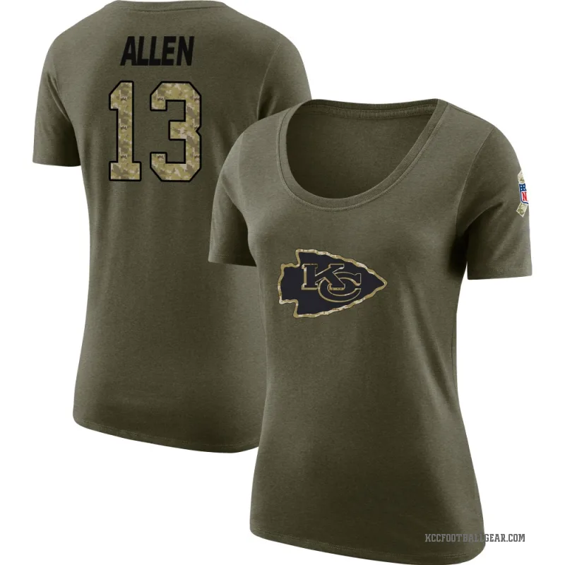 Cyrus Allen Women's Olive Kansas City Chiefs Salute to Service Scoop Neck T-Shirt