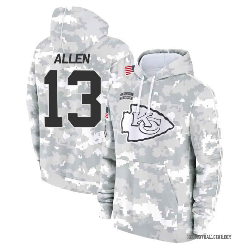 Cyrus Allen Youth Camo Kansas City Chiefs Arctic 2024 Salute to Service Club Fleece Pullover Hoodie