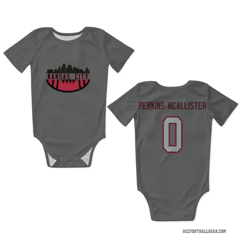 D'Arco Perkins-McAllister  Charcoal Kansas City Chiefs  Newborn & Infant Bodysuit