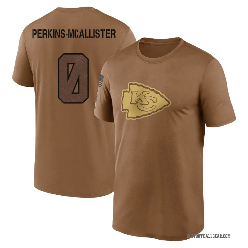 D'Arco Perkins-McAllister Men's Brown Kansas City Chiefs 2023 Salute To Service Performance T-Shirt
