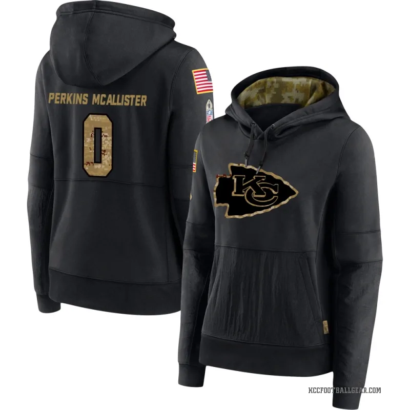 D'Arco Perkins-McAllister Women's Black Kansas City Chiefs 2020 Salute to Service Sideline Performance Pullover Hoodie