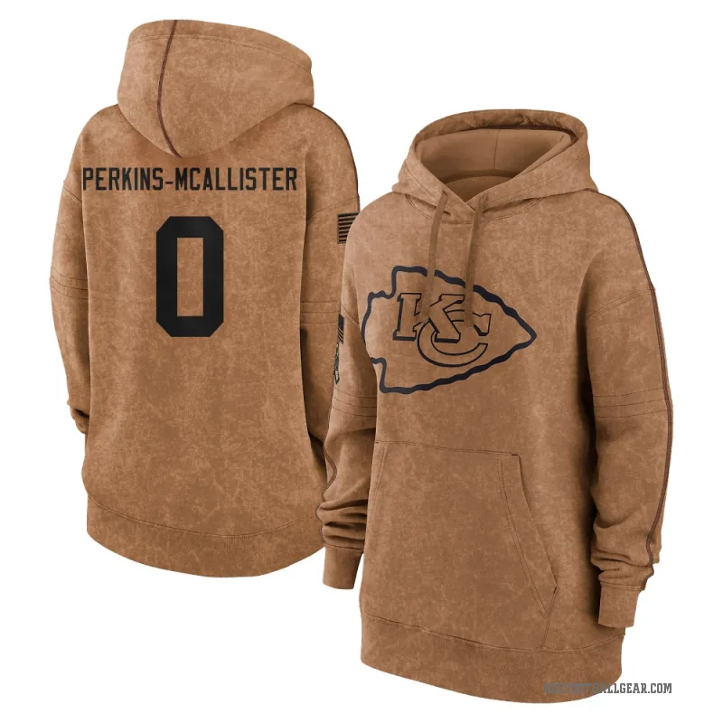 D'Arco Perkins-McAllister Women's Brown Kansas City Chiefs 2023 Salute To Service Pullover Hoodie