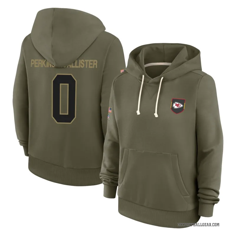 D'Arco Perkins-McAllister Women's Olive Kansas City Chiefs 2025 Salute to Service Hoodie