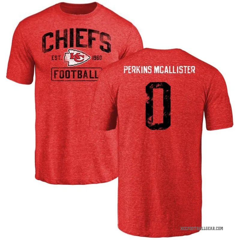 D'Arco Perkins-McAllister Youth Red Kansas City Chiefs Distressed T-Shirt