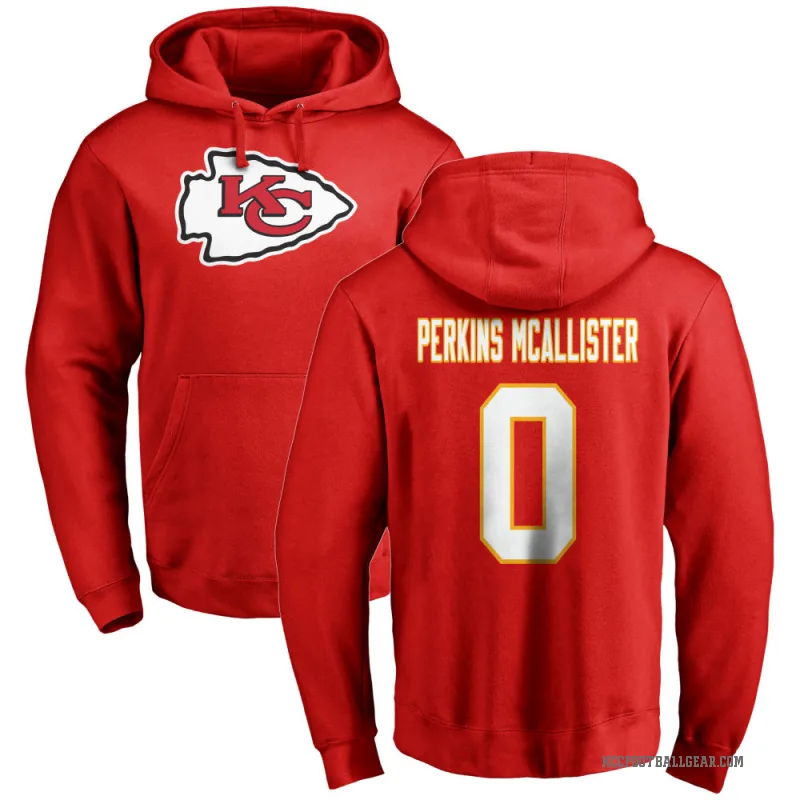 D'Arco Perkins-McAllister Youth Red Kansas City Chiefs Pro Line Logo Pullover Hoodie