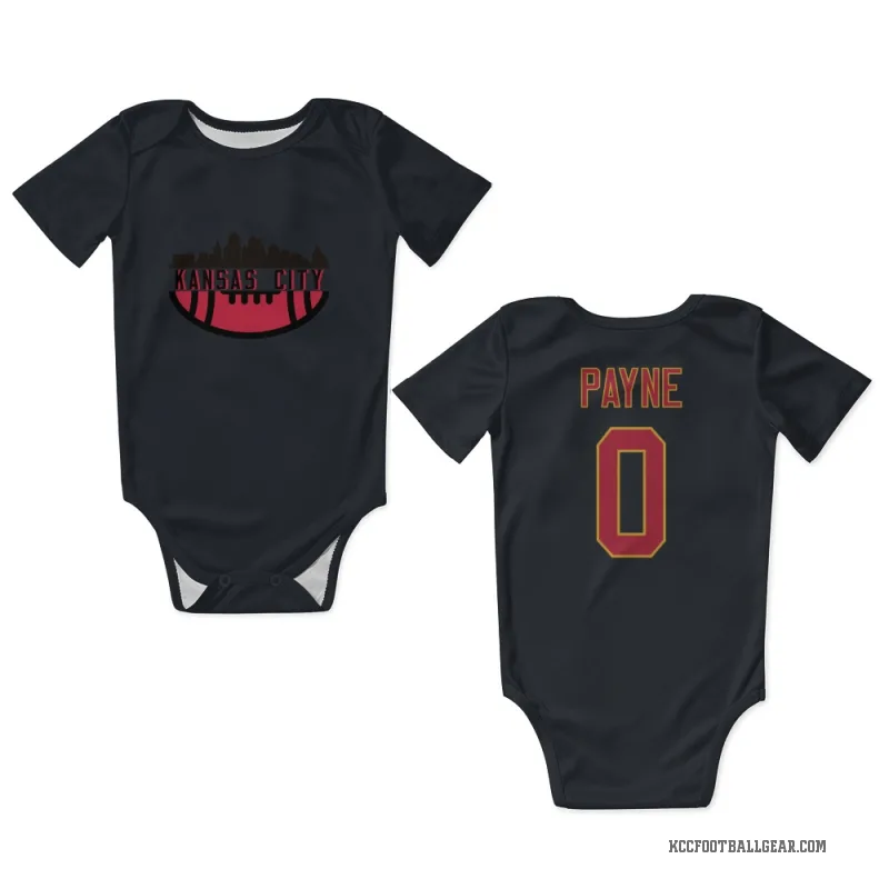 Damon Payne  Black Kansas City Chiefs  Newborn & Infant Bodysuit