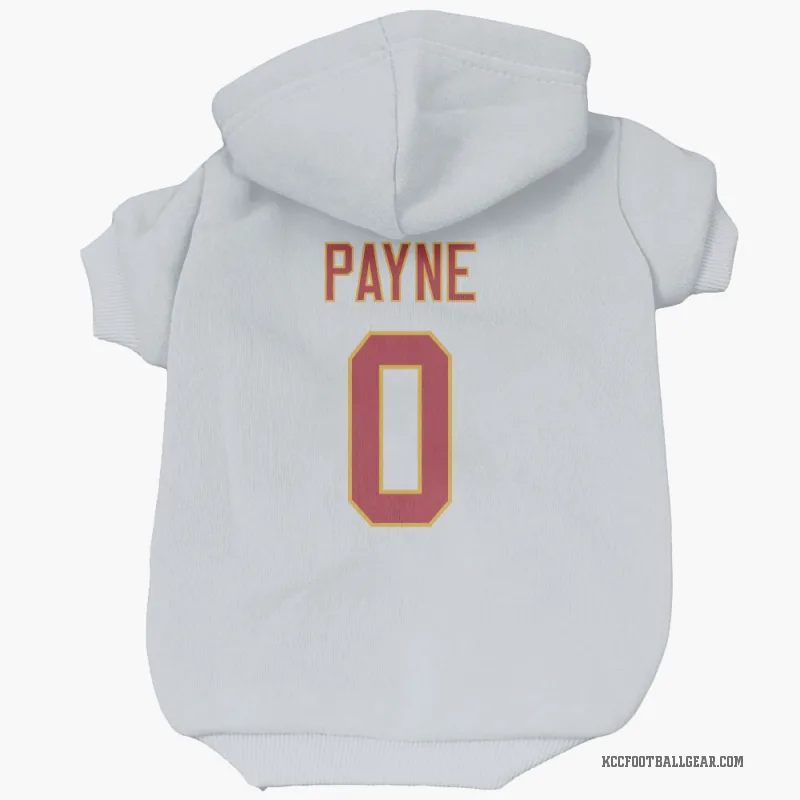 Damon Payne  White Kansas City Chiefs  Cat & Dog Pet Hoodie