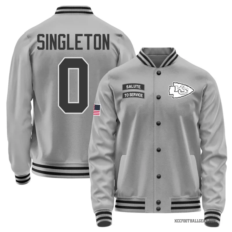 DeShon Singleton Men's Gray Kansas City Chiefs Salute to Service Performance Jacket
