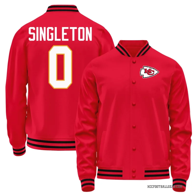 DeShon Singleton Youth Red Kansas City Chiefs Full-Snap Jacket