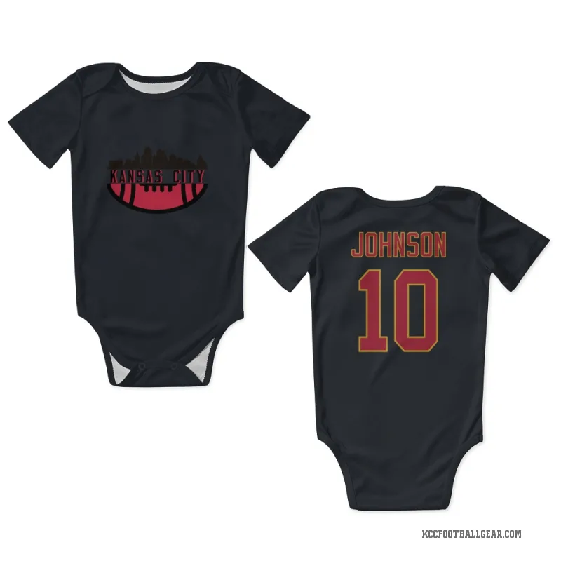 Emmett Johnson  Black Kansas City Chiefs  Newborn & Infant Bodysuit