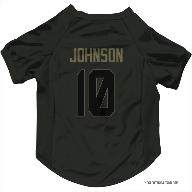 Emmett Johnson  Black Kansas City Chiefs  Service Cat & Dog Pet Jersey