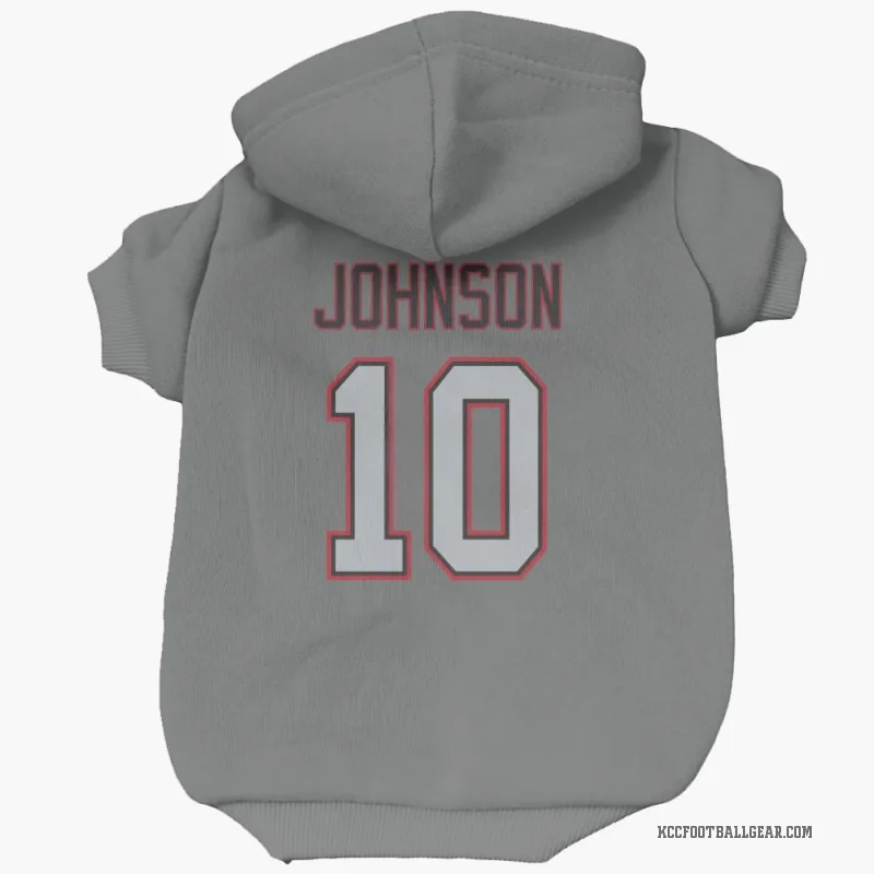 Emmett Johnson  Charcoal Kansas City Chiefs  Cat & Dog Pet Hoodie