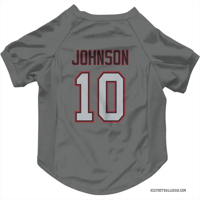 Emmett Johnson  Charcoal Kansas City Chiefs  Cat & Dog Pet Jersey