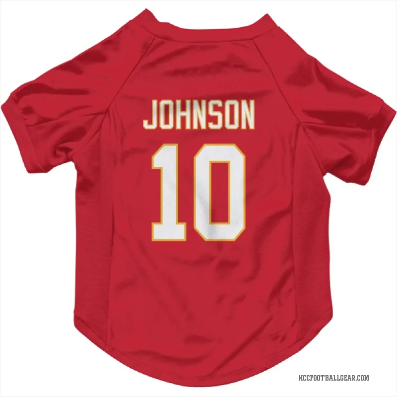 Emmett Johnson  Red Kansas City Chiefs  Cat & Dog Pet Jersey