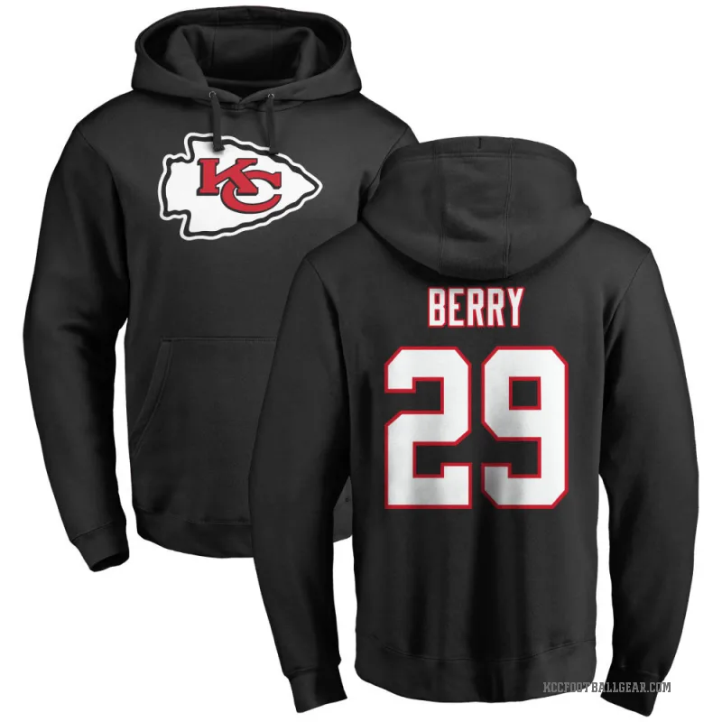 Eric Berry Men's Black Kansas City Chiefs Pro Line Logo Pullover Hoodie