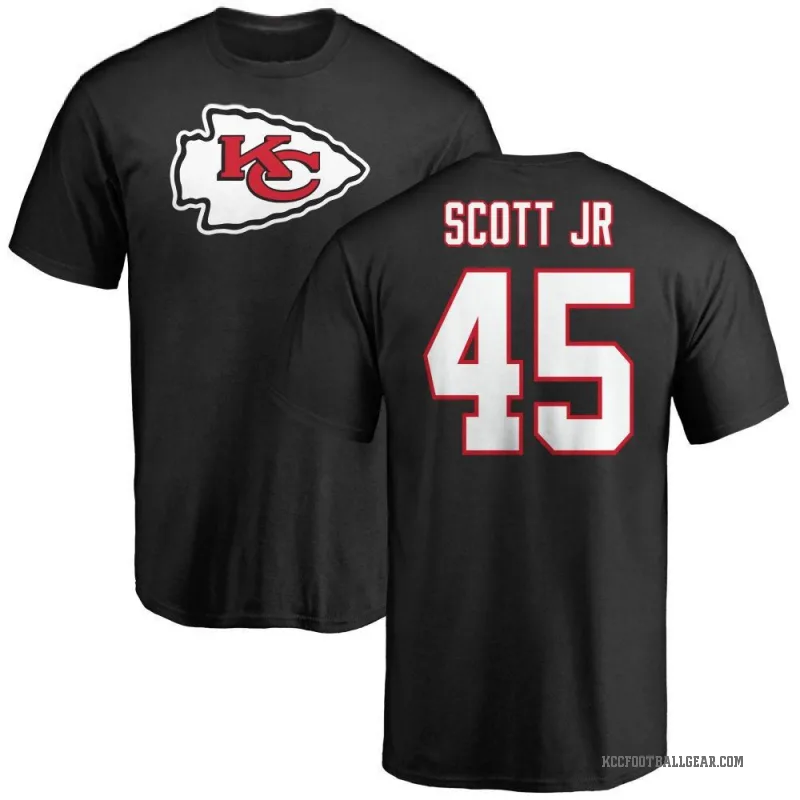 Eric Scott Jr. Men's Black Kansas City Chiefs Logo T-Shirt -