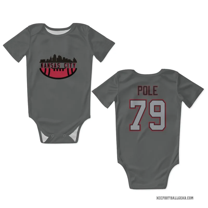 Esa Pole  Charcoal Kansas City Chiefs  Newborn & Infant Bodysuit