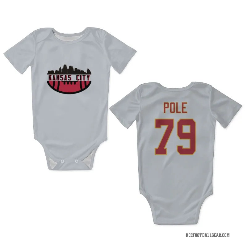 Esa Pole  White Kansas City Chiefs  Newborn & Infant Bodysuit
