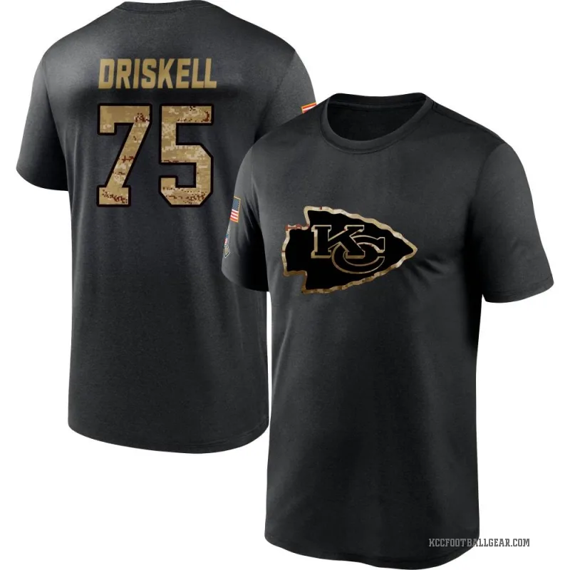 Ethan Driskell Men's Black Kansas City Chiefs 2020 Salute To Service Performance T-Shirt