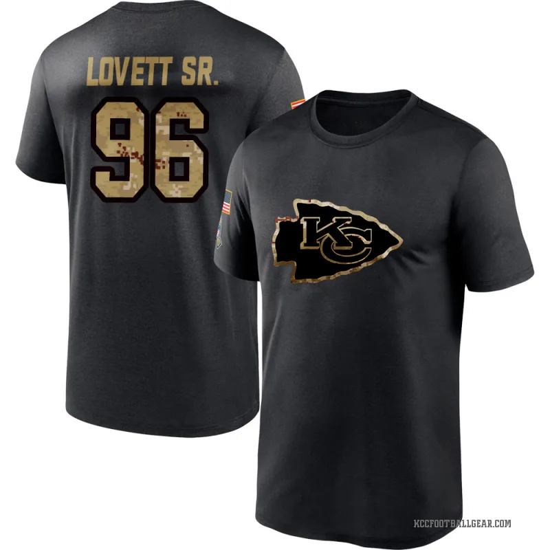 Fabien Lovett Sr. Men's Black Kansas City Chiefs 2020 Salute To Service Performance T-Shirt