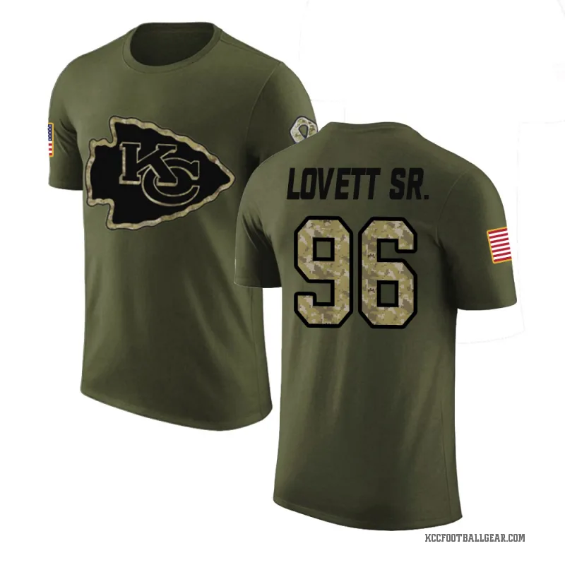 Fabien Lovett Sr. Youth Olive Kansas City Chiefs Salute to Service T-Shirt